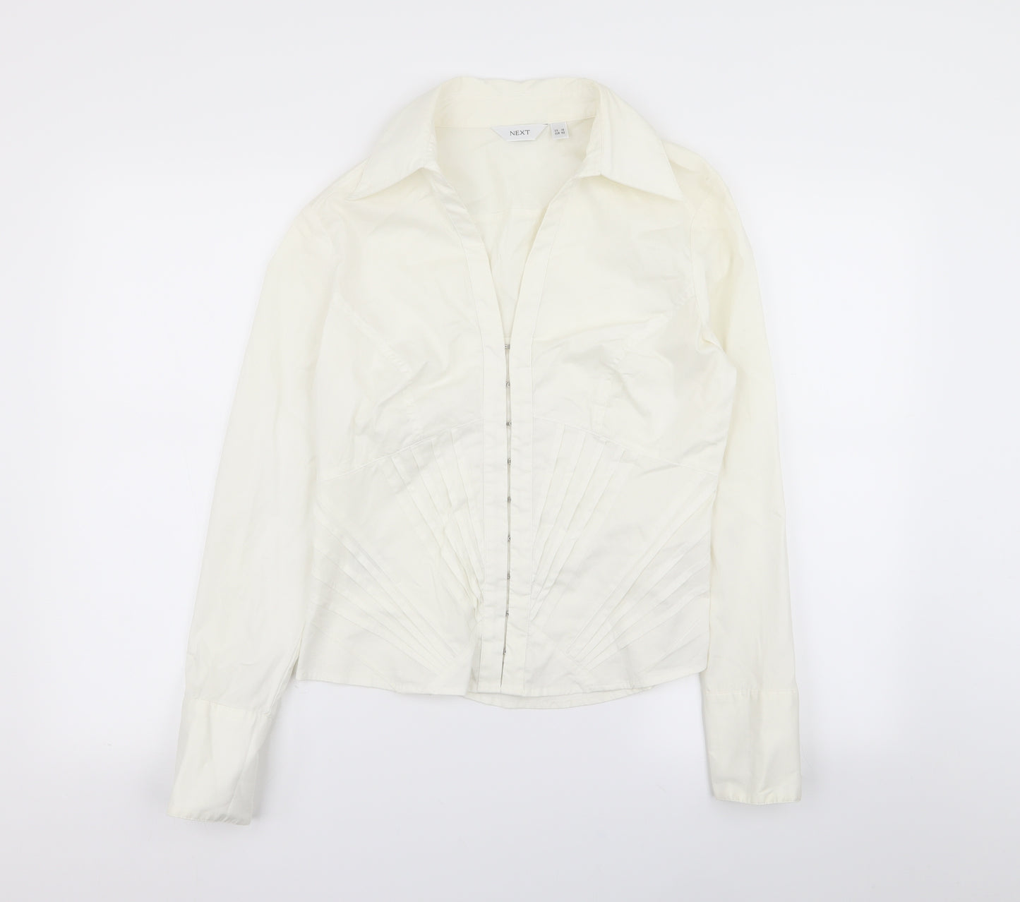 NEXT Womens White   Basic Button-Up Size 14