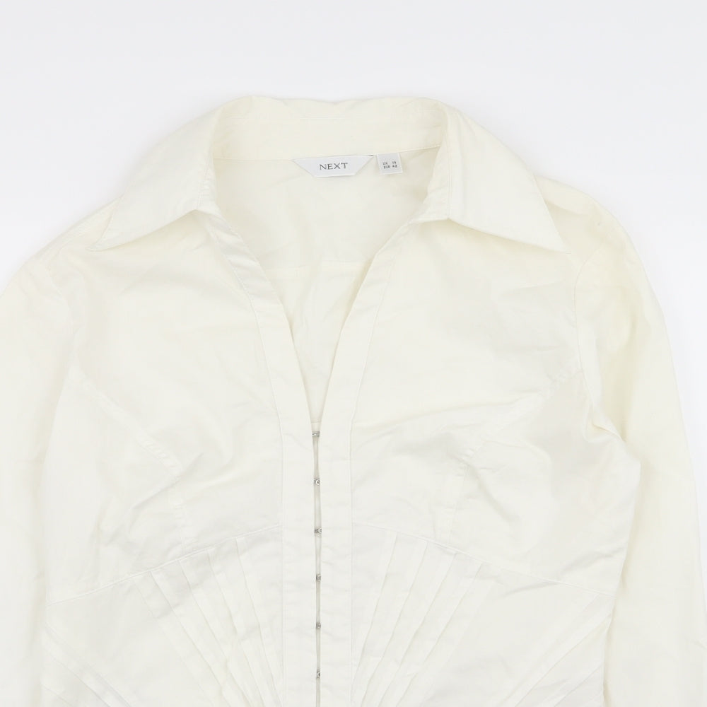 NEXT Womens White   Basic Button-Up Size 14