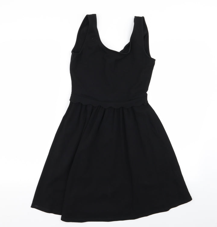 Warehouse Womens Black   Fit & Flare  Size 8