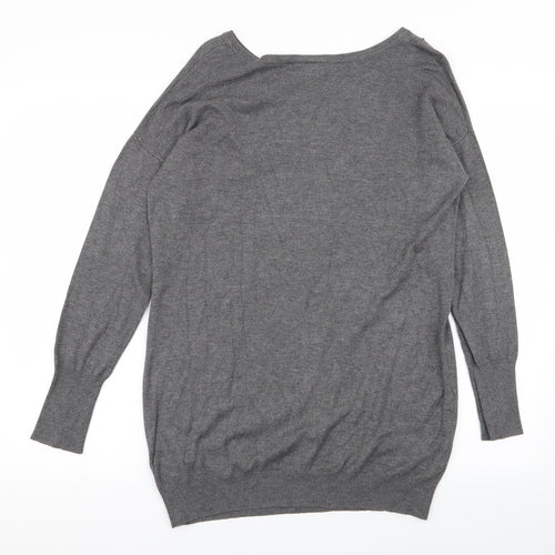 Wallis Womens Grey Geometric  Jumper Dress  Size S