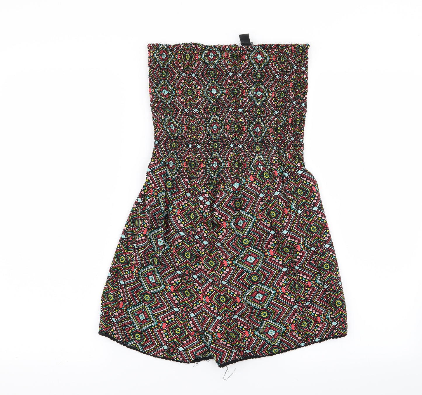 Primark Womens Multicoloured Geometric  Playsuit One-Piece Size 8