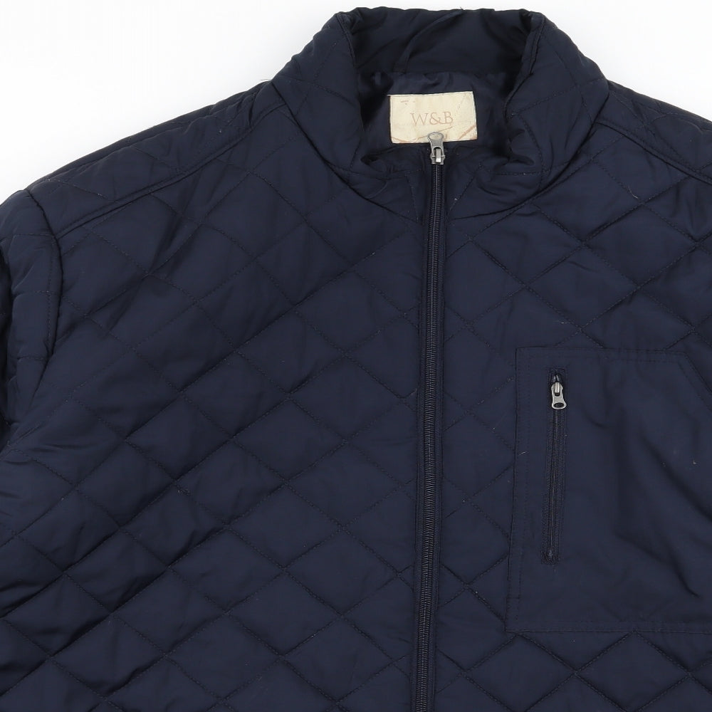 W&B Mens Blue   Jacket Coat Size 2XL