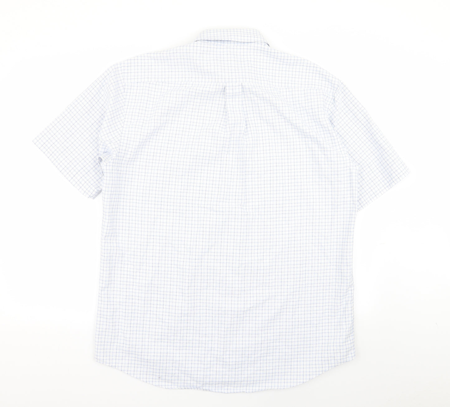 M&s Mens Multicoloured Check   Dress Shirt Size 16