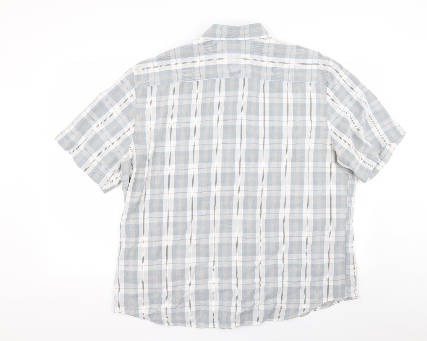 M&S Mens Multicoloured Check   Button-Up Size 2XL