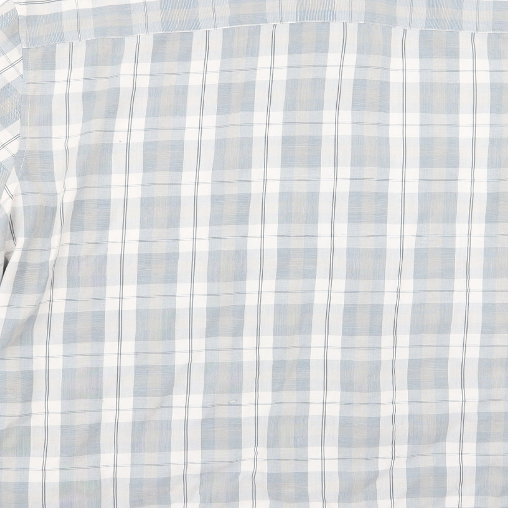 M&S Mens Multicoloured Check   Button-Up Size 2XL