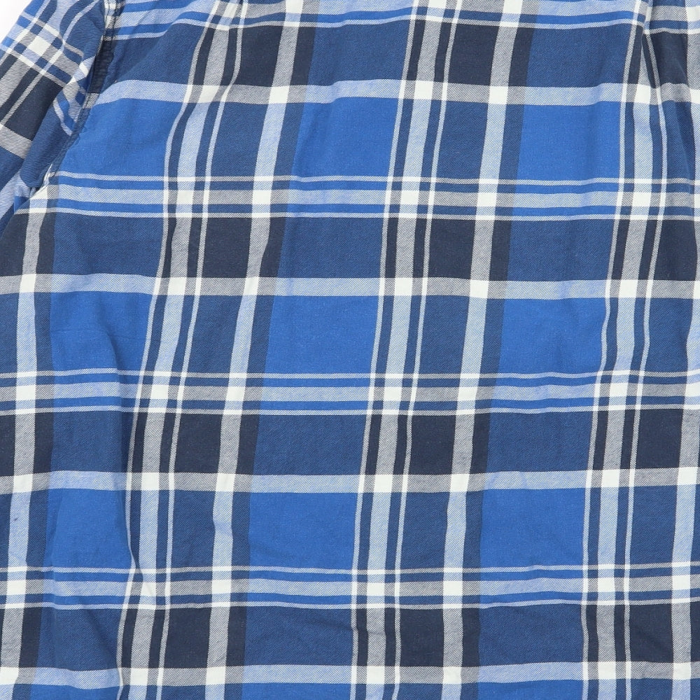 F&F Mens Blue Check   Button-Up Size 2XL