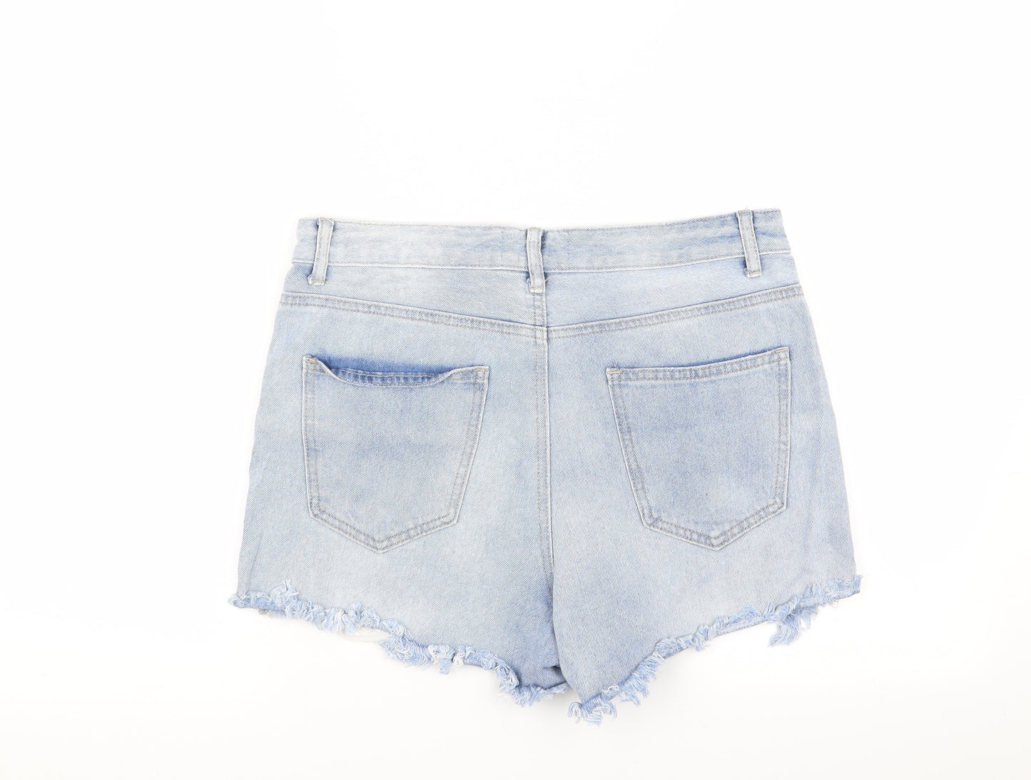 New Look Womens Blue   Hot Pants Shorts Size 12 - ripped shorts