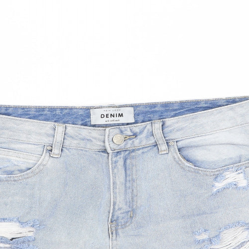 New Look Womens Blue   Hot Pants Shorts Size 12 - ripped shorts