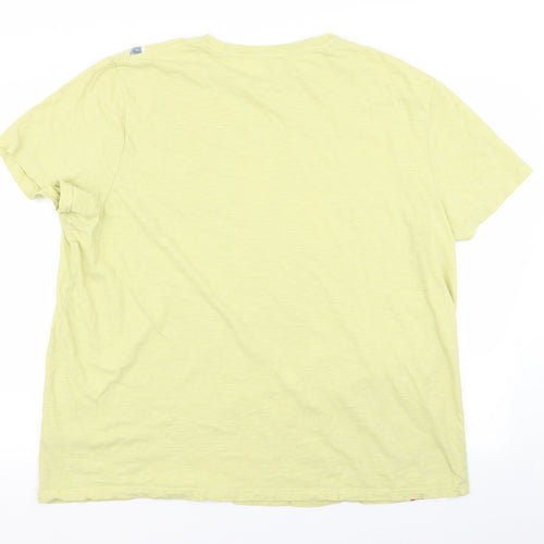 Asda George Mens Yellow    T-Shirt Size 2XL