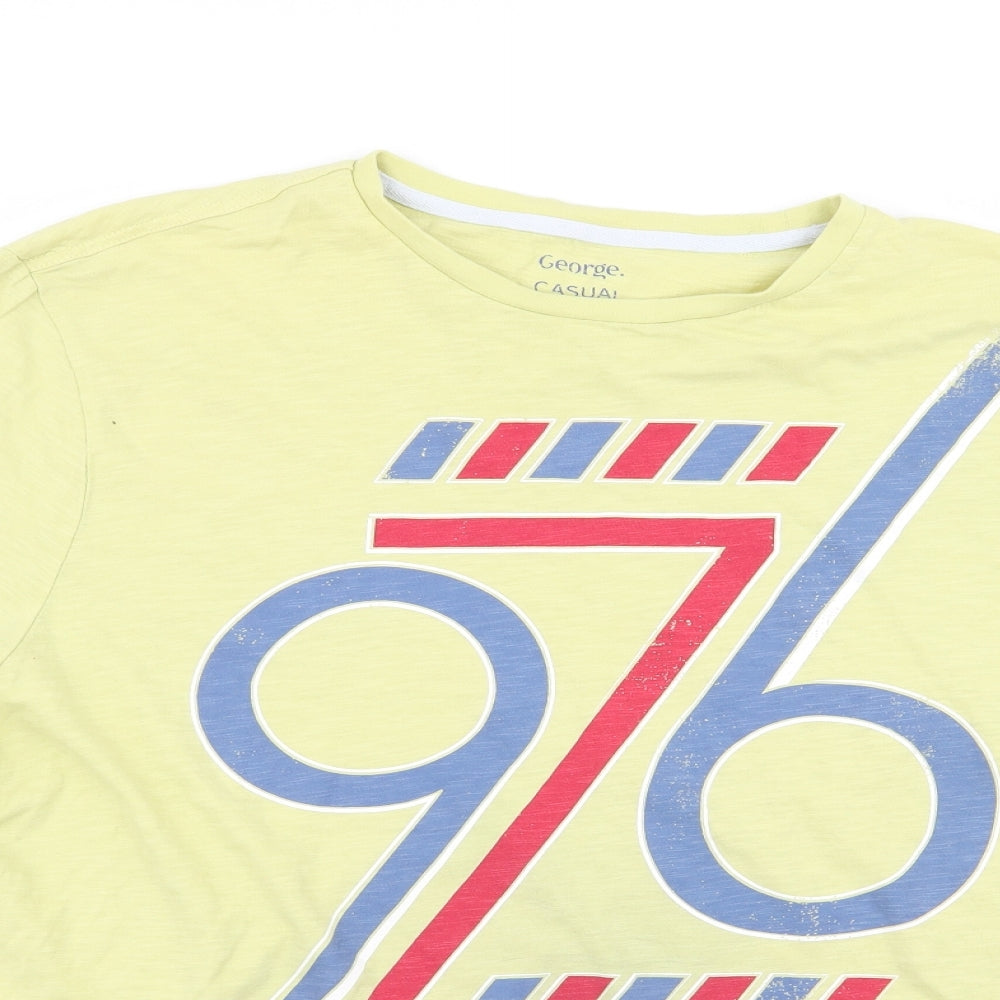 Asda George Mens Yellow    T-Shirt Size 2XL