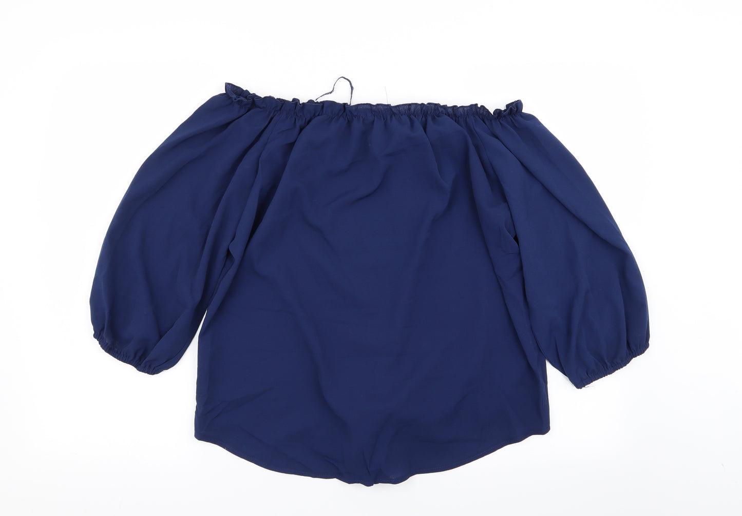 chicme Womens Blue   Basic Blouse Size L