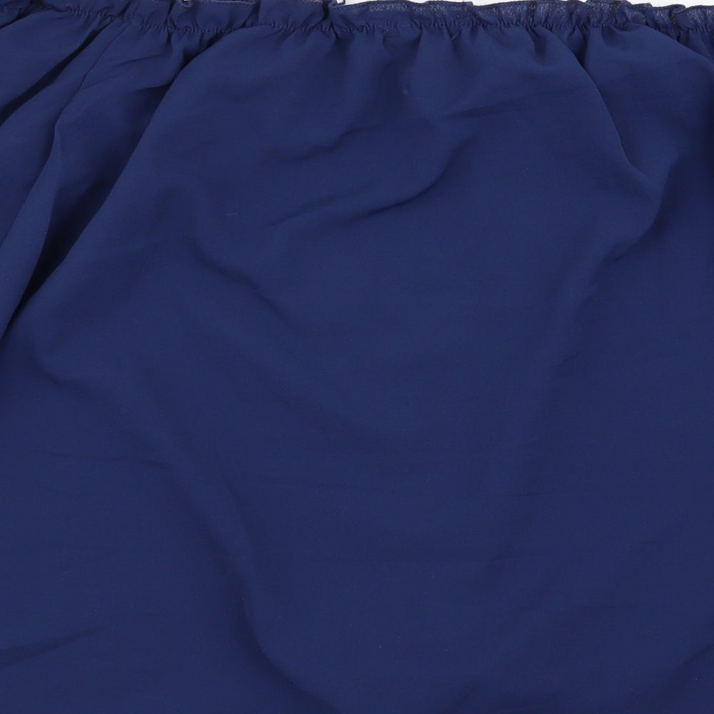 chicme Womens Blue   Basic Blouse Size L