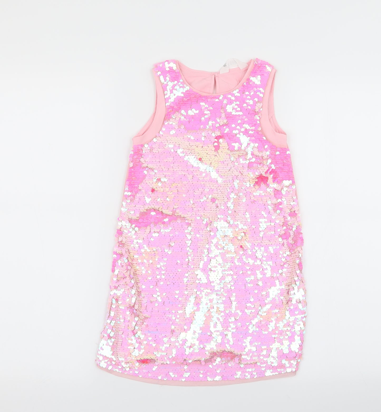 H&M Girls Pink   A-Line  Size 4-5 Years  - Sequins all over