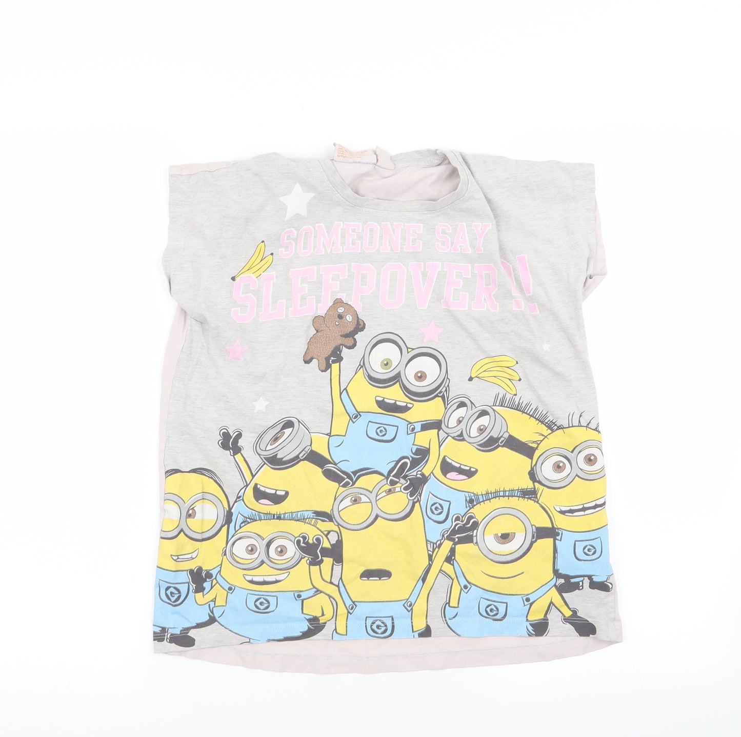 Despicable Me Girls Multicoloured Solid  Top Pyjama Set Size 10-11 Years