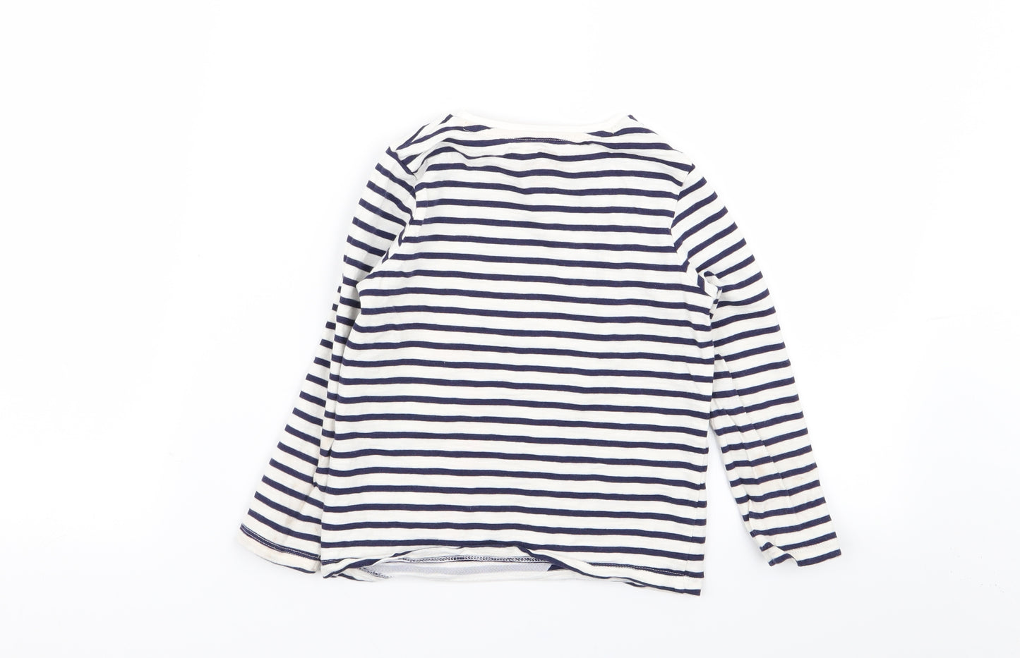 F&F Girls Multicoloured Striped  Basic T-Shirt Size 5-6 Years