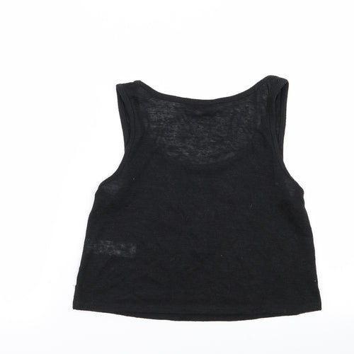 New Look Womens Black Geometric  Basic Tank Size 10