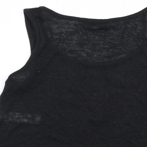 New Look Womens Black Geometric  Basic Tank Size 10