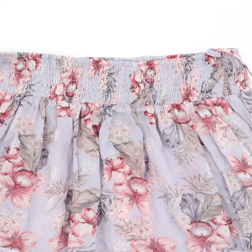 New Look Womens Purple Floral  Basic Blouse Size 8