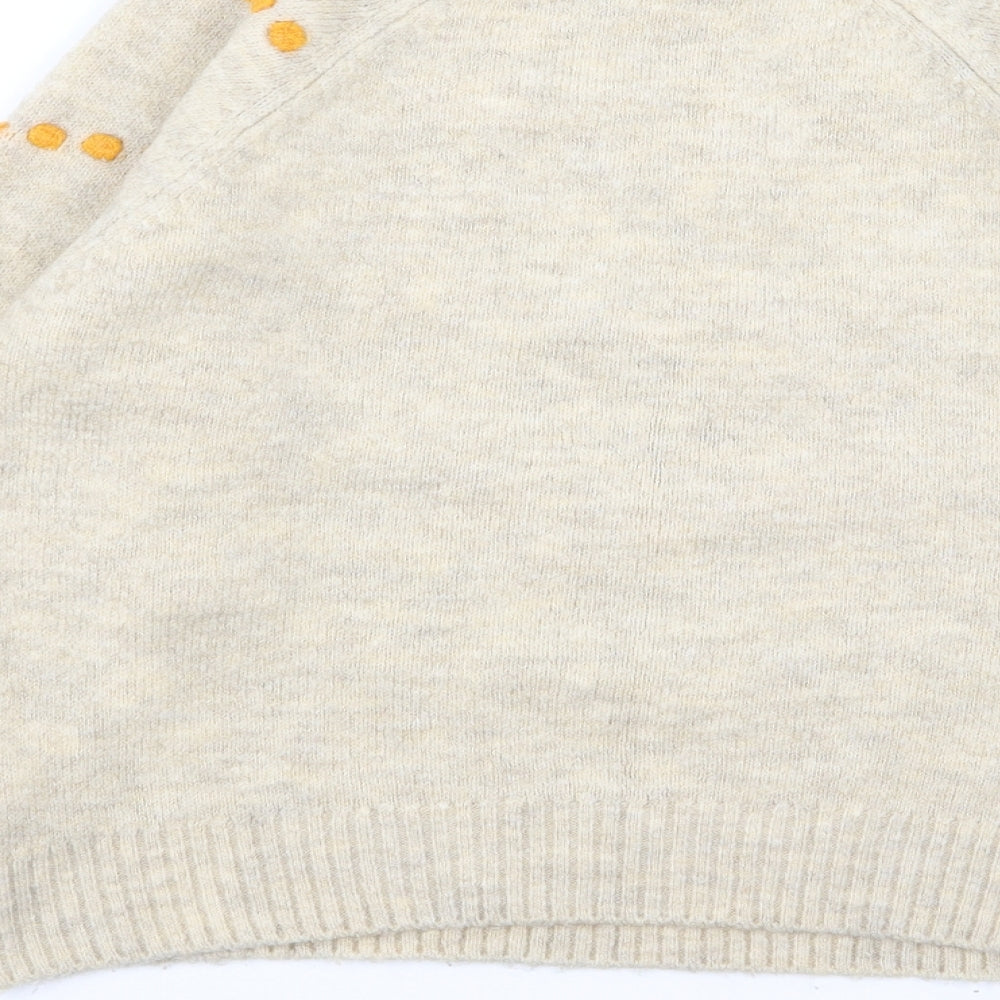 NEXT Womens Beige Polka Dot  Pullover Jumper Size 6