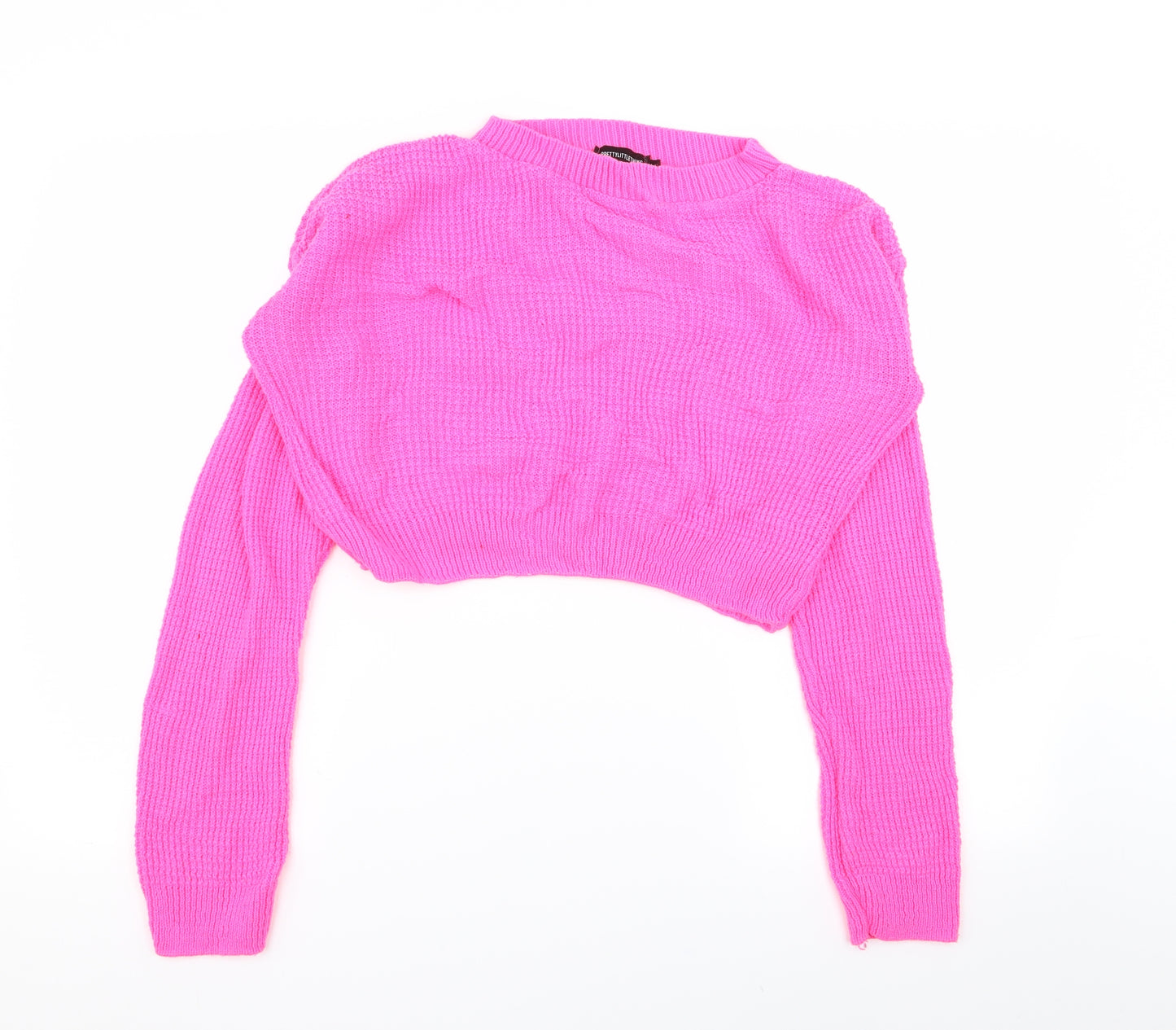 PLT Womens Pink   Pullover Jumper Size M  - crop jumper
