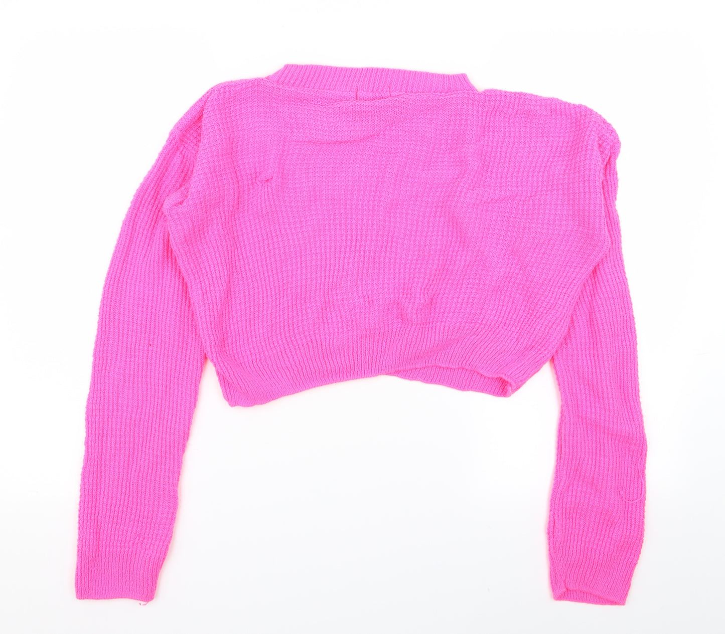 PLT Womens Pink   Pullover Jumper Size M  - crop jumper