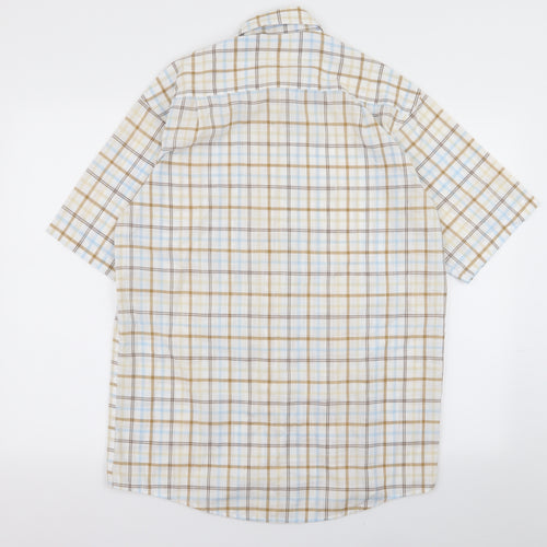 sangan Mens Multicoloured Check   Button-Up Size M