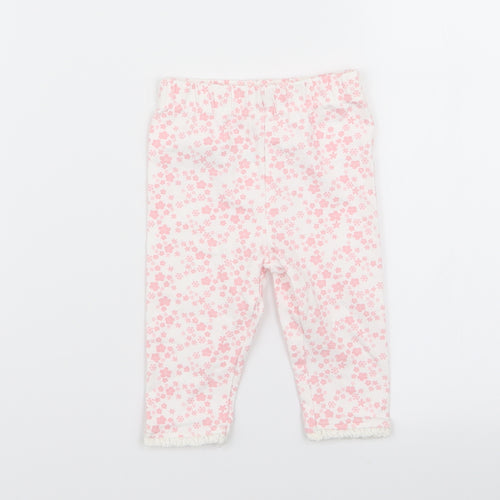 Asda George Girls Multicoloured Floral  Jogger Trousers Size 3-6 Months  - leggings