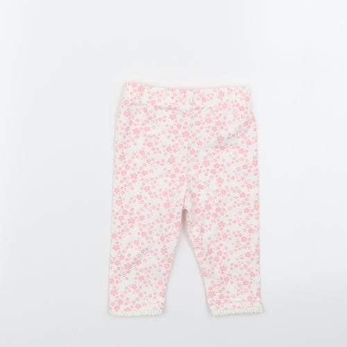 Asda George Girls Multicoloured Floral  Jogger Trousers Size 3-6 Months  - leggings