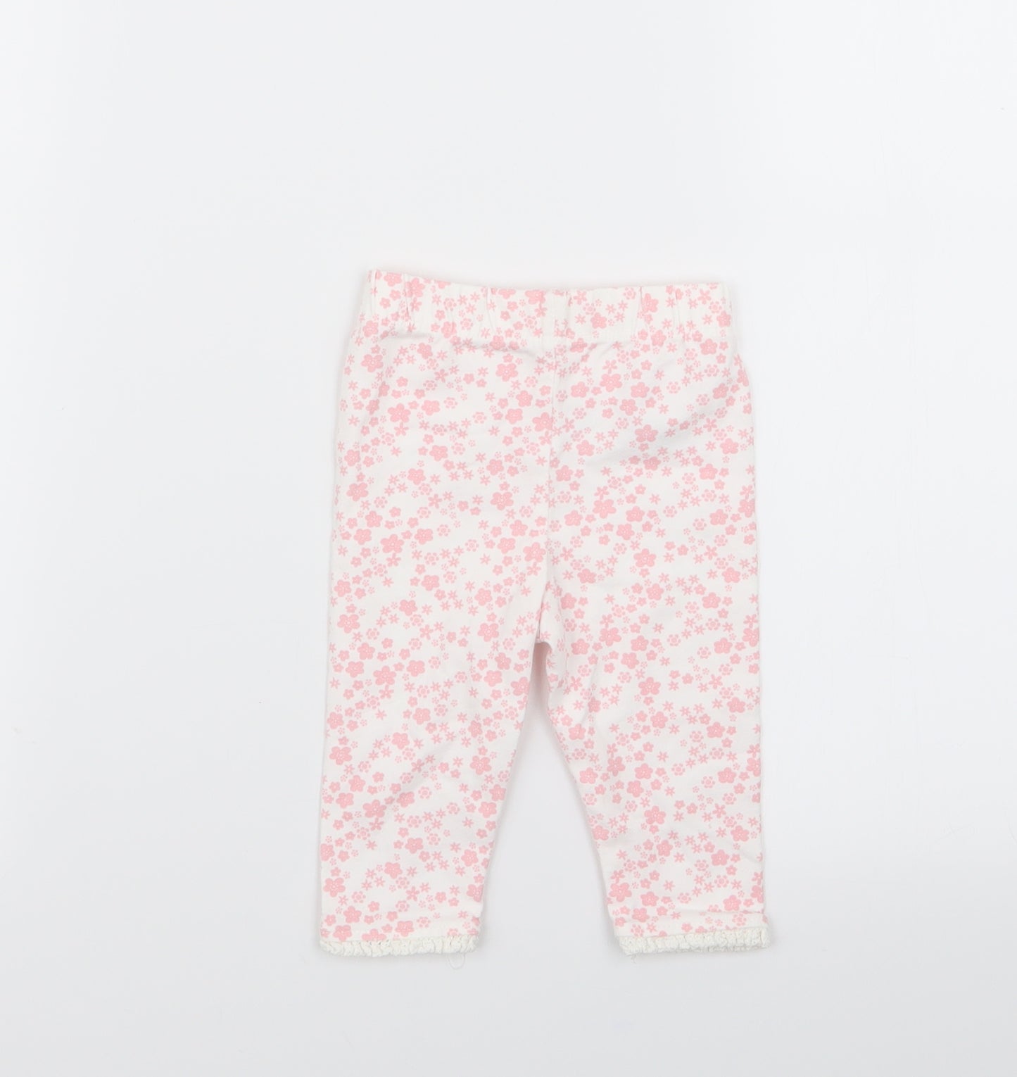 Asda George Girls Multicoloured Floral  Jogger Trousers Size 3-6 Months  - leggings