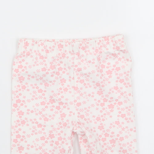 Asda George Girls Multicoloured Floral  Jogger Trousers Size 3-6 Months  - leggings