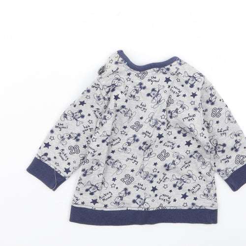 Asda George Boys Multicoloured Geometric  Pullover Jumper Size 0-3 Months  - disney