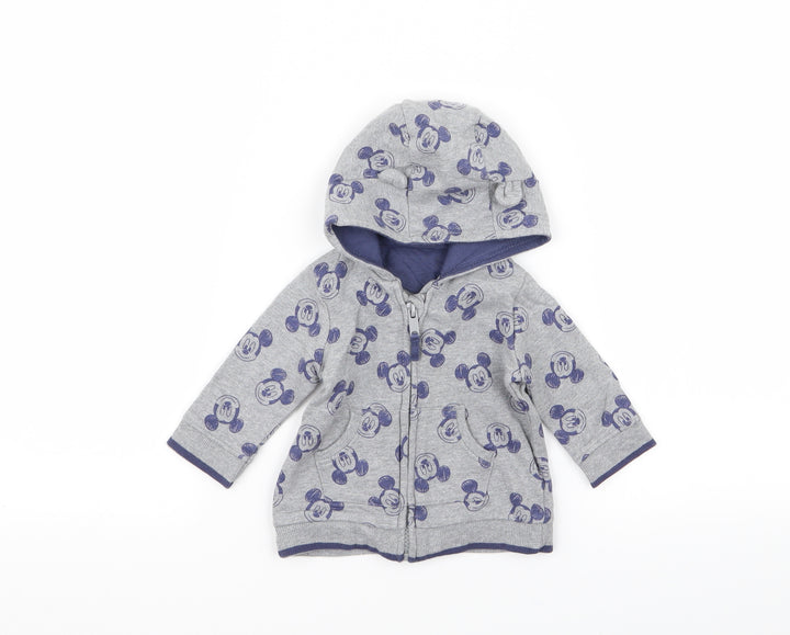 Asda George Boys Multicoloured Geometric Full Zip Jumper Size 0-3 Months - DISNEY