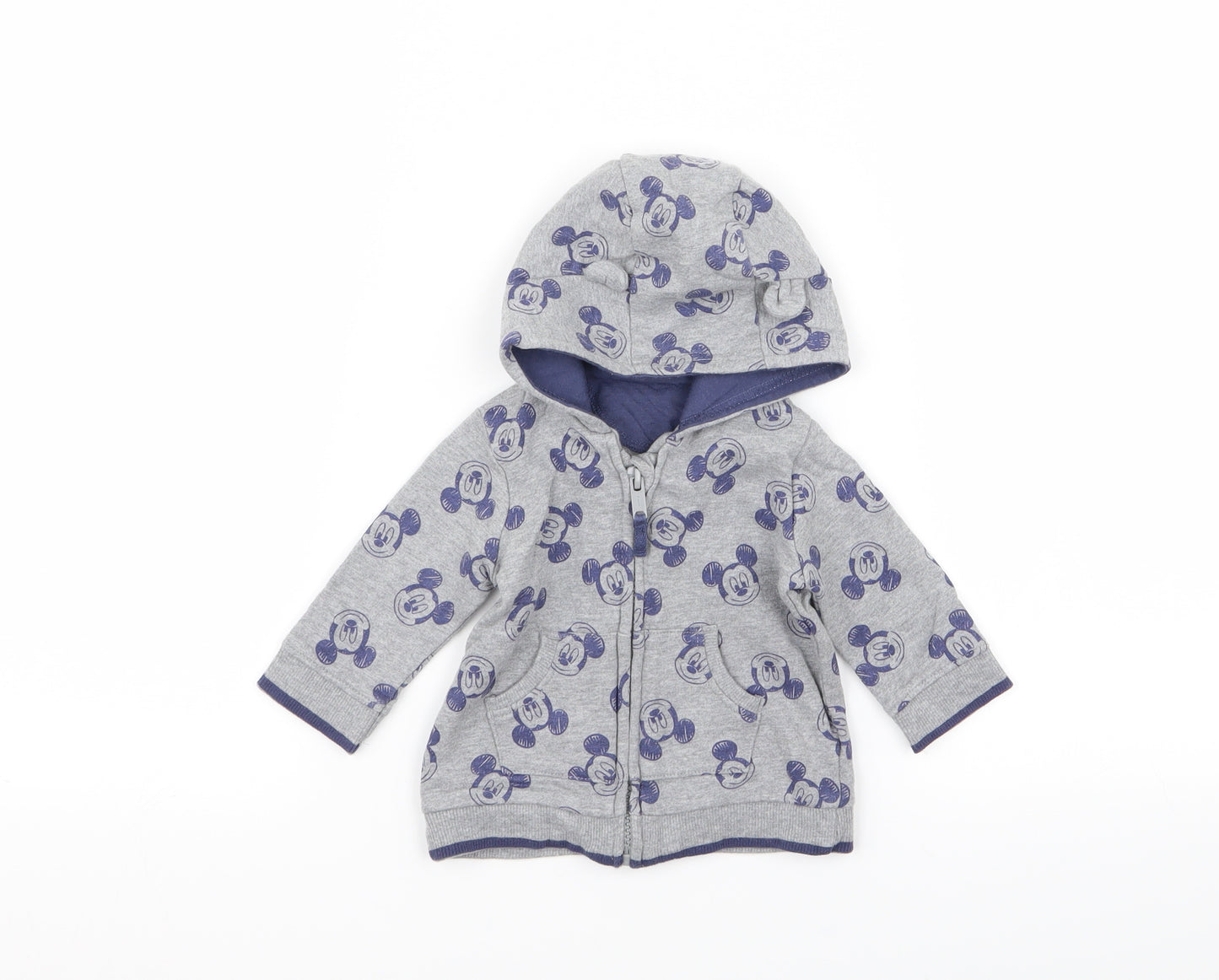 Asda George Boys Multicoloured Geometric  Full Zip Jumper Size 0-3 Months  - DISNEY
