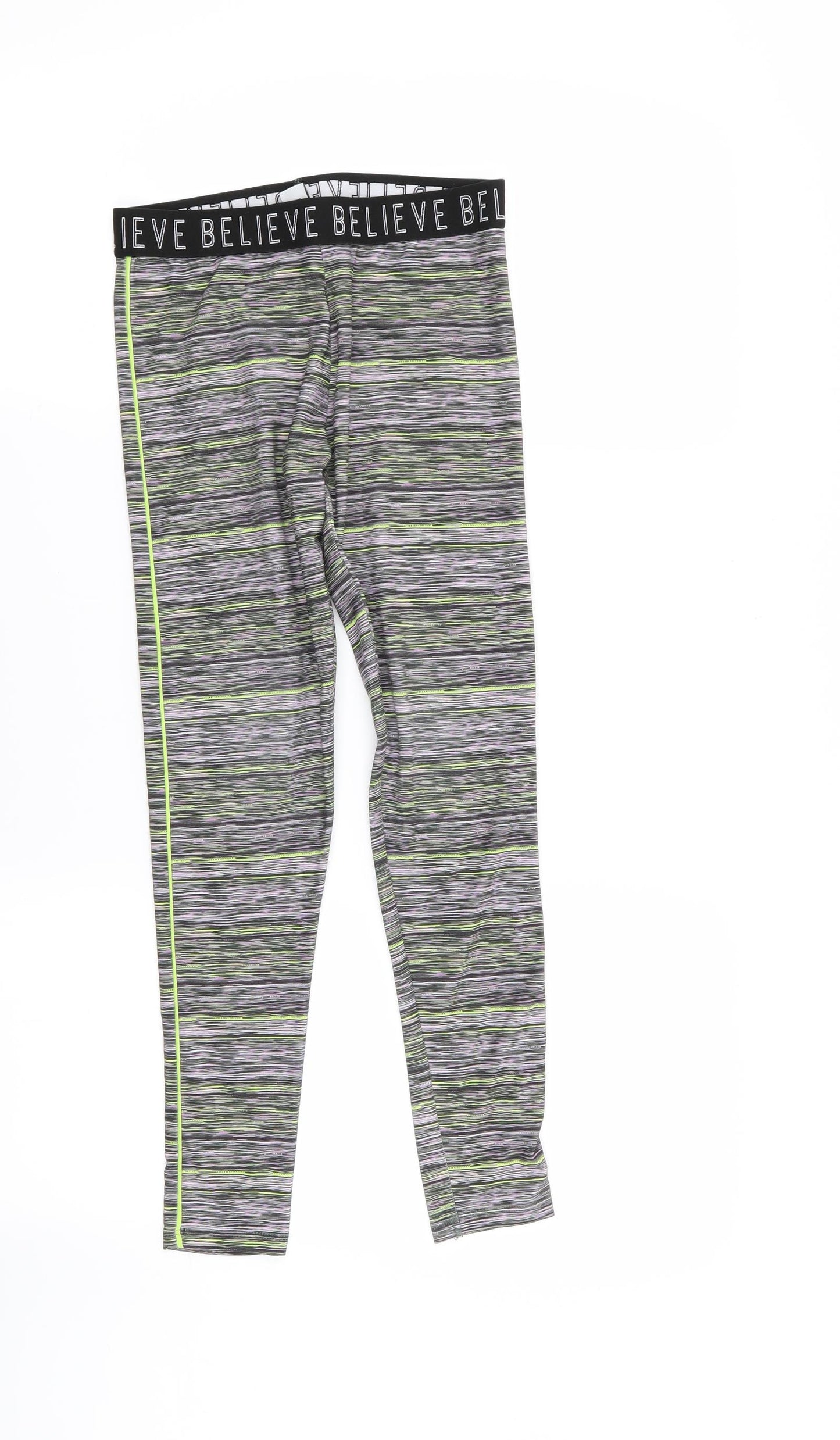 TU Girls Multicoloured Striped  Jegging Trousers Size 11 Years - LEGGINGS