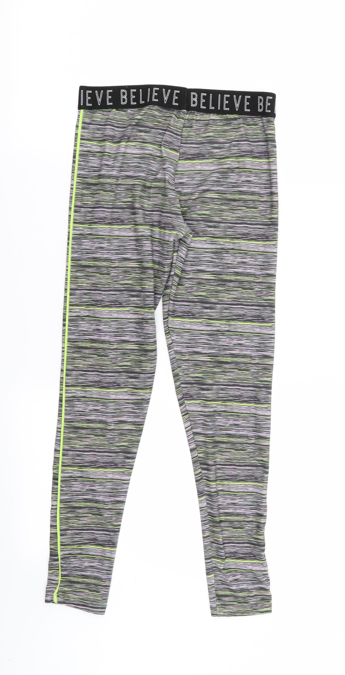 TU Girls Multicoloured Striped  Jegging Trousers Size 11 Years - LEGGINGS