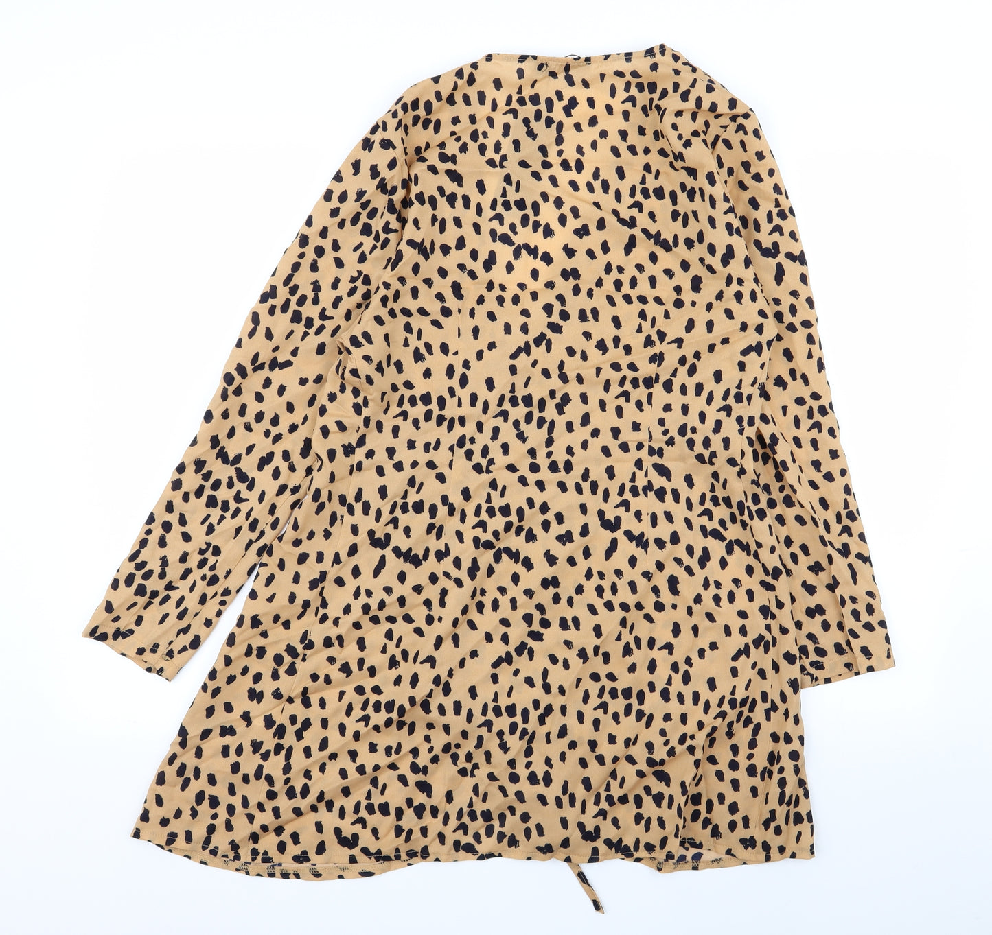 Boohoo Womens Multicoloured Animal Print  Wrap Jumper Size 12