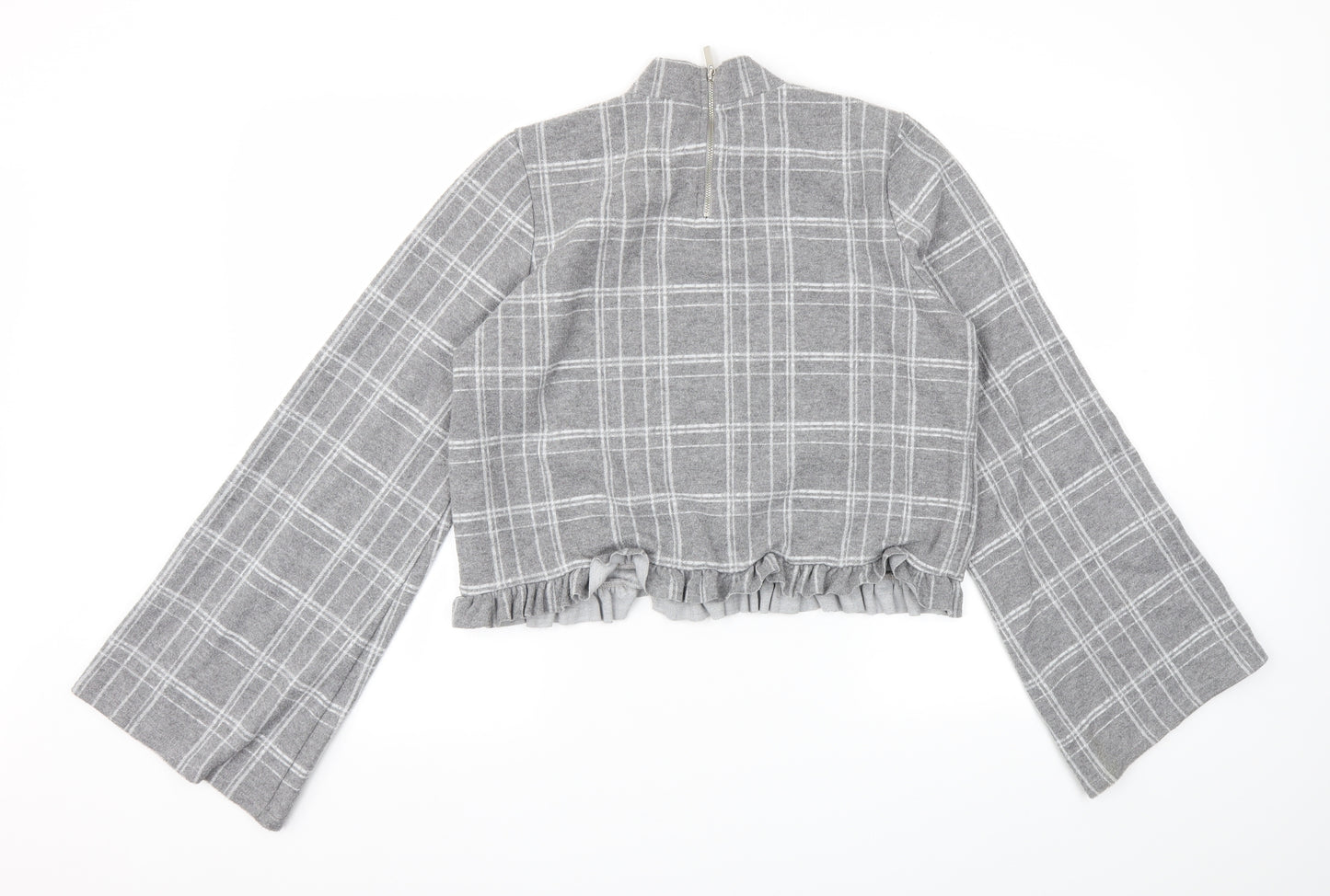 River Island Womens Grey Check  Pullover Jumper Size 12