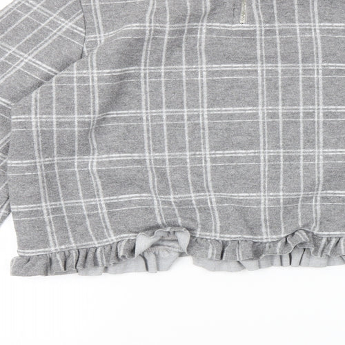 River Island Womens Grey Check  Pullover Jumper Size 12