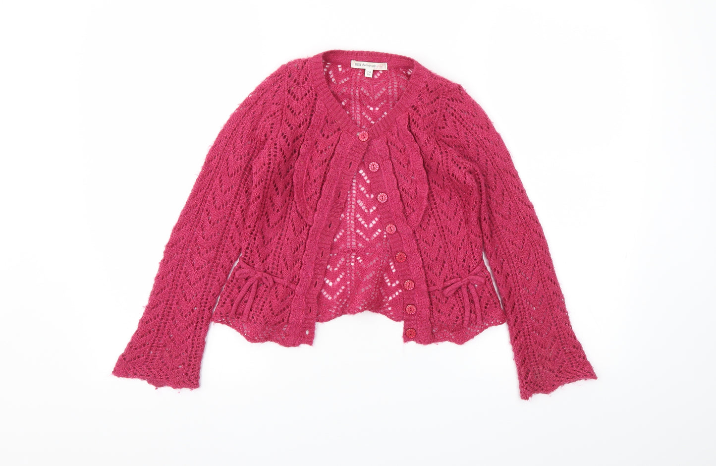Autograph Girls Pink   Cardigan Jumper Size 7-8 Years