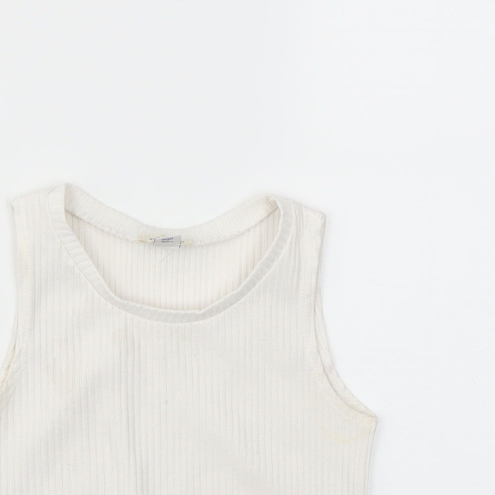 River Island Girls White   Basic T-Shirt Size 9-10 Years