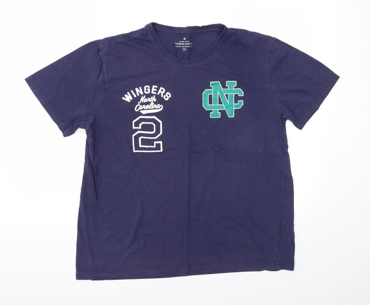 TU Womens Blue Basic T-Shirt Size M