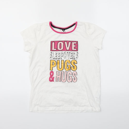 Very Girls White   Top Pyjama Top Size 12 Years