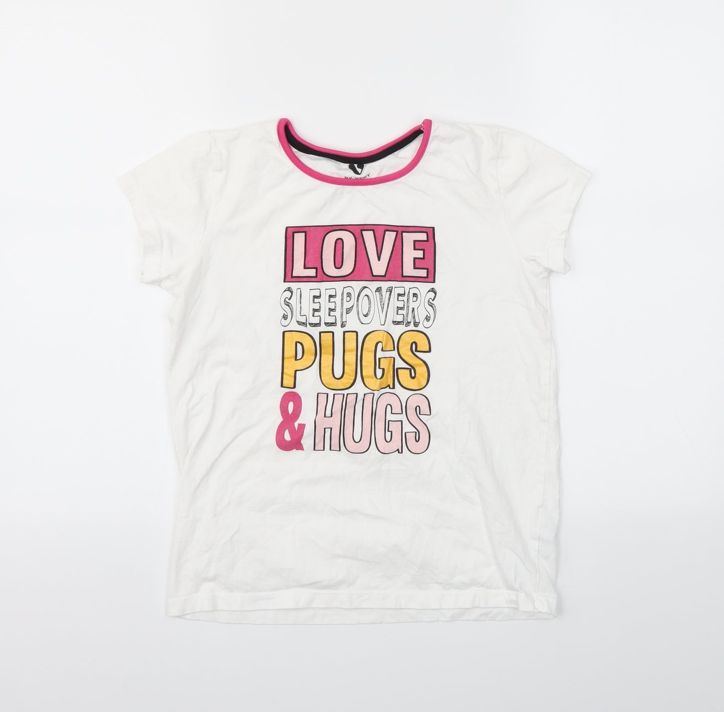 Very Girls White   Top Pyjama Top Size 12 Years
