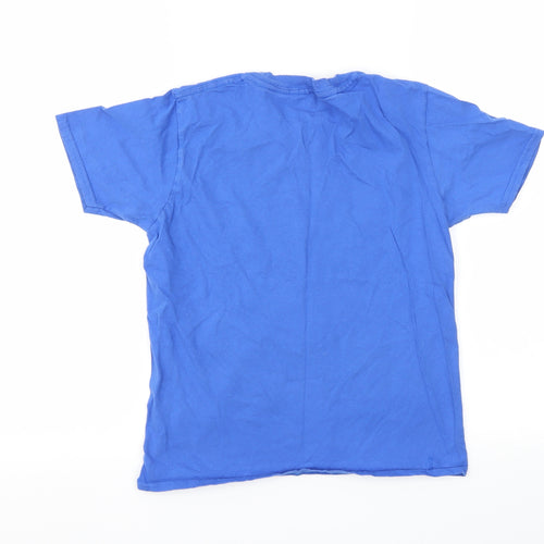 Gildan Girls Blue   Basic T-Shirt Size S