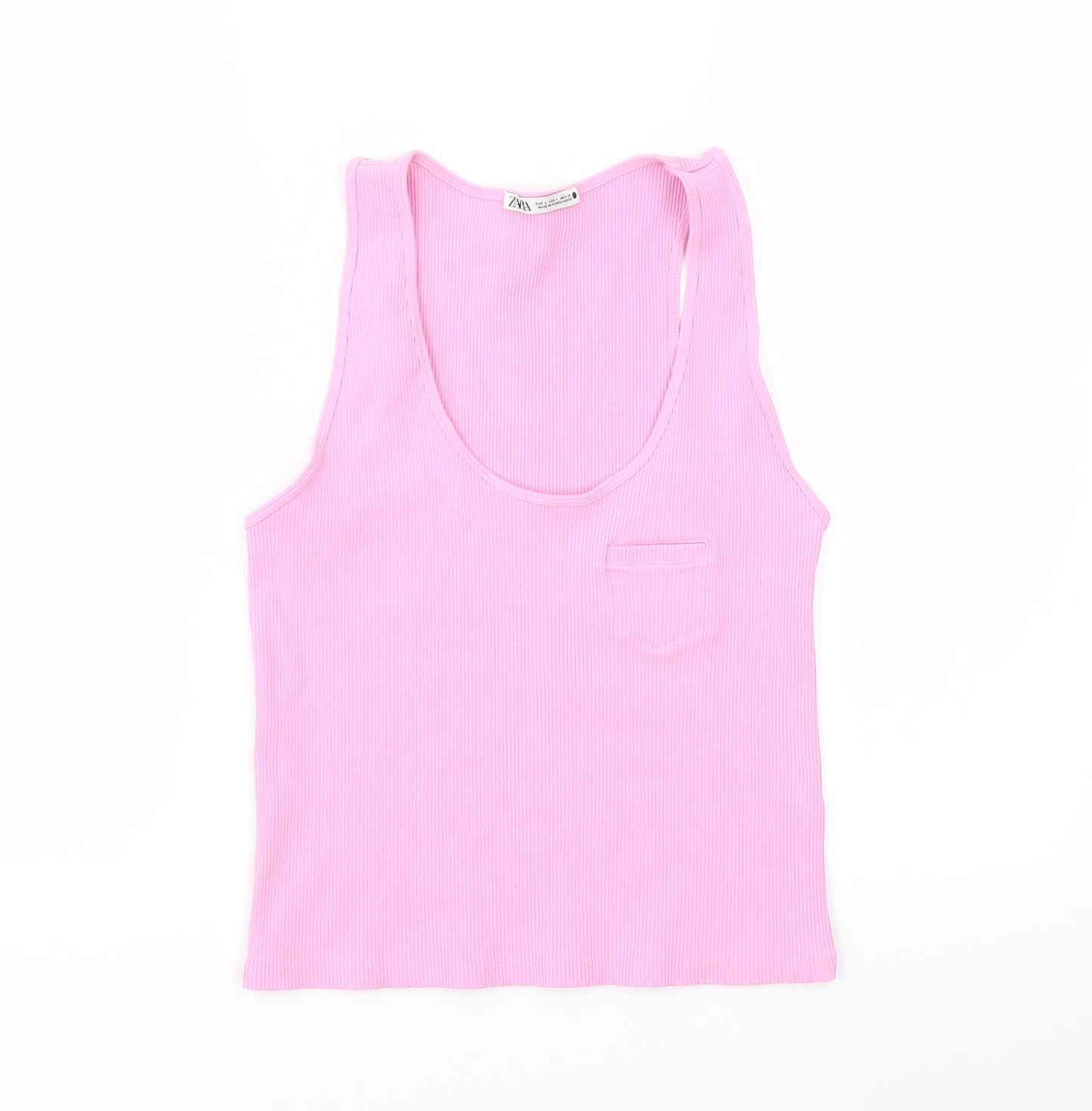 Zara Womens Pink   Basic T-Shirt Size L