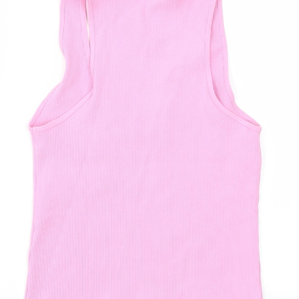 Zara Womens Pink   Basic T-Shirt Size L