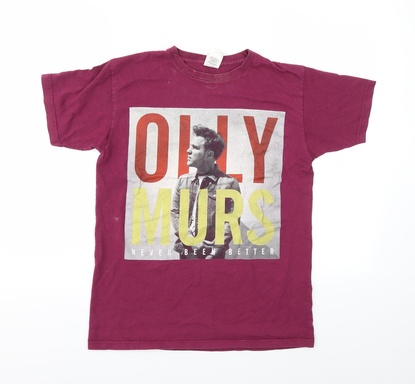 OLLY  MURS Mens Purple    T-Shirt Size S