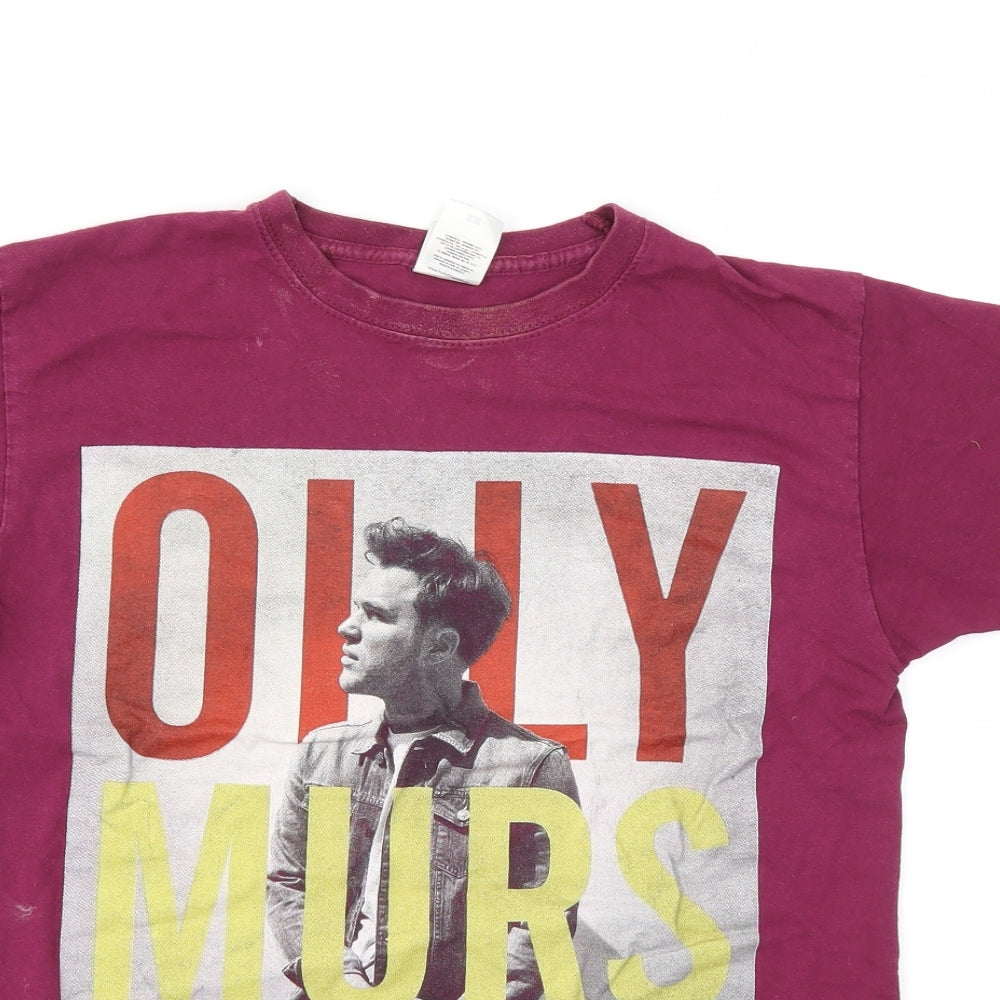 OLLY  MURS Mens Purple    T-Shirt Size S