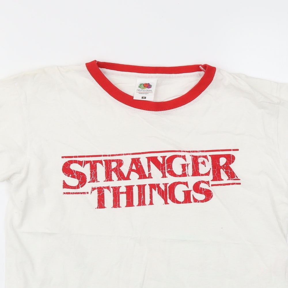 Fruit of the Loom Womens White   Basic T-Shirt Size S