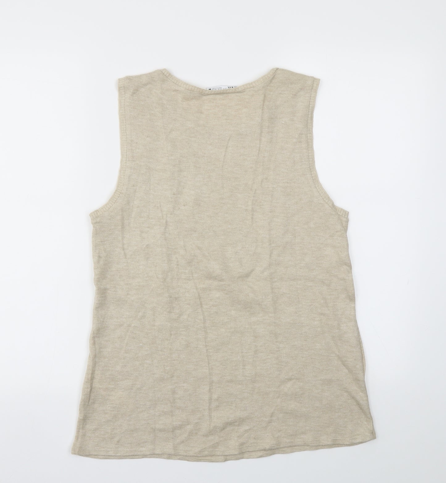 Zara Womens Beige   Basic T-Shirt Size M